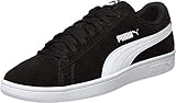 PUMA Unisex Smash V2 Sneaker, Black Puma White Puma Silver, 45 EU