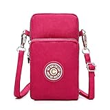 Babyprice 3-lagige Handy-Tasche mit Reißverschluss und Handgelenk, Nylon, rot (Rot) - BYbb-000101Z-02