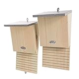 SIDCO Fledermauskasten 2 x Fledermaus Nistkasten Brutkasten Unterschlupf F