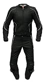 XLS Lederkombi, hochwertiger Zweiteiler in schwarz-matt Top-Preisknüller! (60)