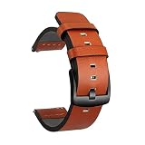 Echtes Leder-Uhrenarmband Quick Release 18-24mm Uhrenarmband-Band-Armbänder, schwarz orange, 24