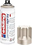 edding 5200 Permanent Spray - champagner gold - 200 ml - Acryllack zum Lackieren und Dekorieren von Glas, Metall, Holz, Keramik, Kunststoff, Leinwand - Lackspray, Acrylspray, Farbspray