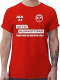 JGA Junggesellenabschied Männer - JGA 2022 Letzte Auswärtstour Bräutigam - M - Rot - jungesellinnenabschied Mann Tshirt - L190 - Tshirt Herren und Männer T-S