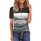 Tshirt Damen Sommer Grosse GröSsen Baumwollshirt Osterhase XXL Outdoorbekleidung Brawl Stars T Shirt Blusen Top Damen Lange Tunika D