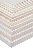 Alsino Bastler Holz Holzplatten zum Basteln DIY Heimwerker Multiplexplatte Zuschnitt Sperrholz-Platten Holz Massiv Naturfarbe unb