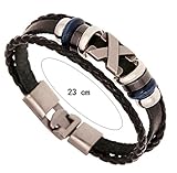 AIUIN Schmuck Herren Edelstahl Anchors Und X Unendliche Energie Armbänder Herrenarmband Für Männer Herrenarmreif Armreif Armkette Legierung (Style 4(23CM))