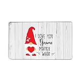 Hirolan Valentinstag Teppich Liebe Dekorative Bodenmatte Shag Duschmatte rutschfeste Waschbare FußMatte Eingang Willkommen Matte Teppich FüR Wohnzimmer Sofa Boden 40×60Cm/15.75×23.6I