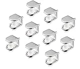 Gedotec Regal-Halterung Glas-Böden Regalboden-Träger 3 mm für Schrank & Möbel - H3134 | Stift aus Stahl vernickelt | Bodenträger mit Sicherung | MADE IN GERMANY | 20 Stück - Fachbodenträger mit S