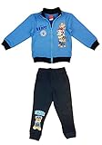 Kleines Kleid Jungen Sportanzug Trainingsanzug Warm, Sweat-Jacke mit Langer Hose, Gr 92 98 104 110 116 122 128, Jogging-Anzug, Freizeit-Anzug, Paw Petrol Farbe Modell 3, Größe 92