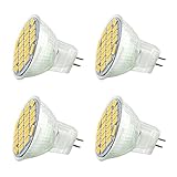 MR11 GU4 12V LED 4W Warmweiß 3000K, 120 Grad, 400LM, MR11 35W Halogen Ersatz, AC DC 12V-24V LED Einbaustrahler GU4 MR11 Warmweiss für Deckenleuchte, Nicht Dimmbar, 4