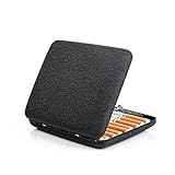 Hopewey Zigarettenetui Metall Zigarettenschachtel für 20 Zigaretten, antik Zigarettenetui elegantem Aussehen und besonderem Qualitäten (Black)