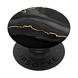 Faux Dark Coloured Golden Modische Girly PopSockets PopGrip: Ausziehbarer Sockel und Griff für Handys/Tablets mit Tauschbarem Top