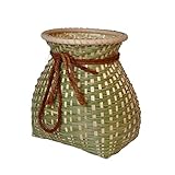 gaoweipeng Geflochtener Bambus-Fischkorb, handgefertigter Bambus-Korb, Holzkörbe als Geschenk, für Tanz-Requisiten, Dekoration für rustikale Heimdekoration, Weihnachtsfeiertagsdekoration, mittelgroß