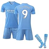 ZZD Fußball Trikot für Herren Manchester Trikot Set 21-22 Heim-/Auswärtstrikot Kurzarmtrikot Shorts Fußballsocken Set für Fußballtrikot für Erwachsene,B,S
