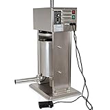 Zelsius Profi Wurstfüllmaschine aus Edelstahl (10 Liter (elektrisch), Silber) + vier verschiedene Füllrohre, Wurstfüller, Wurstpresse, Wurstmaschine mit 2-Gang-Getriebe und Entlüftung