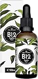 Vitamin B12 - 50 ml (1750 Tropfen) - Mit beiden aktiven Formen Methyl-& Adenosylcobalamin. Laborgeprüft. Vegan. Ohne Zusätze. In Deutschland p