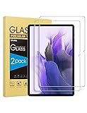 SPARIN 2 Stück Panzerglas Schutzfolie kompatibel mit Samsung Galaxy Tab S7 FE 5G und Galaxy Tab S7 Plus 12,4 Zoll, 9H Härte,