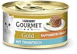 PURINA GOURMET Gold Raffiniertes Ragout Katzenfutter nass, mit Thunfisch, 12er Pack (12 x 85g)