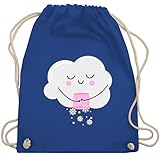 Shirtracer Weihnachten Kinder Geschenk Christmas - Schneeflocken Wolke - Unisize - Royalblau - Schnee - WM110 - Turnbeutel und Stoffbeutel aus Baumw