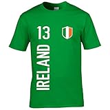 FanShirts4u Kinder Fanshirt Trikot Jersey Irland Ireland T-Shirt inkl. Druck Wunschname u. Wunschnummer EM WM (5/6 Jahre 110-116 cm, Ireland/Grün)