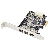 LUOSHEN PCI Express 3-Port-Videoerfassungs-Erweiterungskarte Firewire XIO2213AZAY-Chipsatz 1394B 1394A PCIe 1.1 X1