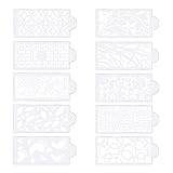 Ziyero 10 STK 3D Spitze Effekt Fondant Muster Prägematte Strukturmatte für Tortendeko Hochzeitstorte Mesh Schablonen Kuchen Vorlagen Weich, für Mousse, Kuchen, Schokolade, Dessert usw—D