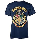 Plastic Head Damen Harry Potter Crest GTS T-Shirt, Blau (Blue), 34 (Herstellergröße:Small)