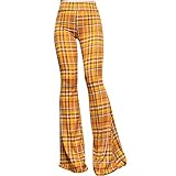 SHOBDW Lounge Pants Damen mit Muster Sexy Elegant Bell Bottom Pants Flared Extra Lang Palazzo Pants Women High Waist Weites Bein Legging