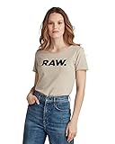 G-STAR RAW Damen RAW. Graphic Slim T-Shirt, Beige/Khaki (dk Brick 4107-1214), XXL