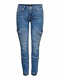 ONLY Damen Onlmissouri Life Dnm Reg Ank Car Az13 Jeans, Medium Blue Denim, M EU