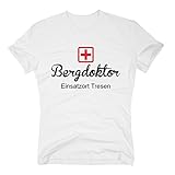 T-Shirt Bergdoktor Einsatzort Tresen Karneval Apres Ski Party, L, W