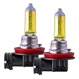 2xSt. AQUA VISION H11 55W PGJ19-2 12V Halogen Lampen Auto Birnen 3000k YELLOW/GELB Abblendlicht Fernlicht Zusatzscheinwerfer Nebelscheinwerfer - Hallenwerk