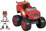 Fisher-Price GYD17 - Blaze und die Monstermaschinen Blaze & AJ, großer Spielzeug-Monster Truck zum Schieben mit beweglicher Figur, ab 3 J