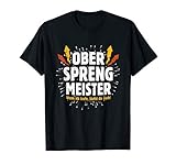 Herren Ober Sprengmeister Pyrotechniker Feuerwerk Silvester Party T-S