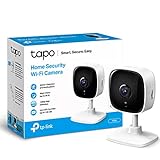 TP-Link Tapo Mini Smart Sicherheitskamera, CCTV, für den Innenbereich, funktioniert mit Alexa & Google Home, kein Hub erforderlich, 1080p, 2-Wege-Audio, Nachtsicht, SD-Speicher, Gerätefreigabe (TC60)