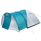 CampFeuer Kuppelzelt für 3 Personen Biglu | für Camping, Outdoor und Wandern inkl. Erdnägel und Aufbewahrungstasche (Silber/grün)
