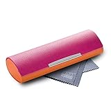 FEFI - Stabiles Hardcase Brillenetui im 2-Farben Design mit Chrome-Applikation (pink/orange)