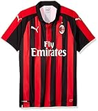 PUMA Herren AC Milan Home Shirt Replica SS with Sponsor Logo Trikot, Tango Red Black, L