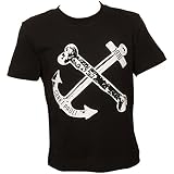 FC St. Pauli T-Shirt Shirt Oberteil Kurzarm Aufdruck Anker Kinder Kids schwarz (104)