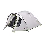 High Peak Kuppelzelt 3 Personen, hitzeabweisend Campingzelt mit Vorbau, UV 80 Sonnenschutz, 3.000 mm wasserdicht, Iglu-Zelt für Camping und Festival, Innenzelt abgedunk