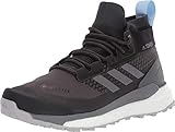 adidas Damen Terrex Free Hiker GTX Wanderschuhe, (Carbon / Grey Four / Glow Blue), 37.5 EU