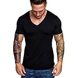 Btruely Herren T-Shirt Sommer Rundhals Slim Fit Tops Männer T-Shirt Kurzarm Freizeithemden B