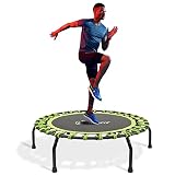 Jandecfit Fitness-Trampolin Ø ca 101cm,Leise kleines Fitness-Trampolin für Indoor-Fitness, Bungee-Seil-Design-System, Die Beste Wahl für Aerobic-Training, Nutzergewicht bis 151kg