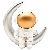 Harz Astronaut Figur Statue, Astronauten Figur Spielzeug, Harz Astronaut Mond Figur Modell, Weltraum Themen Party, Astronaut Deko FüR Kinder Geburtstag, Desktop Auto Armaturenbrett Ornament (B)