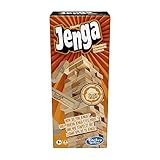 Hasbro A2120EU4 - Jenga Classic, Kinderspiel das die Reaktionsgeschwindigkeit fördert, ab 6 Jahren, Braun, 26 x 7,5 x 7,5