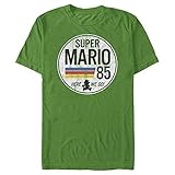 Nintendo Herren Super Mario 1985 Retro Circle T-Shirt, Kelly Green, Groß