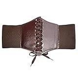 Weather Vintage Damen Gürtel Breiter Taillengürtel Hüftgürtel Bindegürtel Korsett Elastisch Gebündelt, Elastische Taille Gürtel für Halloween Party