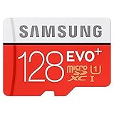 Samsung Micro-SD-EVO + 128 Gb Microsdxc UHS-I Class 10 Speicherkarte – Memory Karten (Microsdxc,-25–85 °C, Rot, Weiß,-40–85 °C, UHS-I, Class 10)