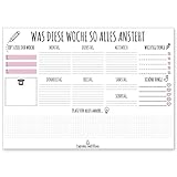 CUPCAKES & KISSES® Schreibtischunterlage zum abreißen I DIN A3 groß I Papier: weiß I Schreibunterlage für Kinder, Mädchen & Erwachsene I To-Do L