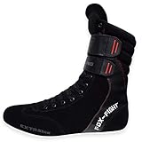 Extreme Boxstiefel Aus Echtem Leder Professionelle Hochwertige Qualität Boxen Boxing Schuhe Boxschuhe Box Hog Boots FOX-FIGHT44 - Schw